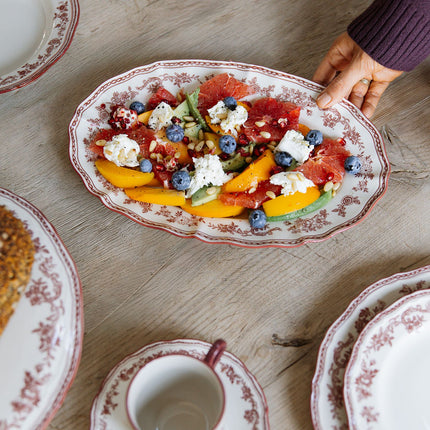 S|P Collection Serveerschaal 25,5x18cm ovaal burgundy Cyril