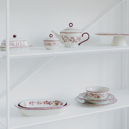 S|P Collection Serveerschaal 26,5x17,5xH4,5cm ovaal burgundy Cyril