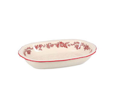 S|P Collection Serveerschaal 31,5x21xH5,5cm ovaal burgundy Cyril