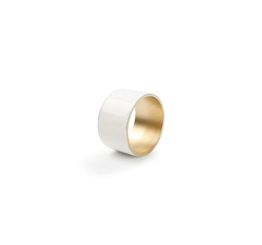 S|P Collection Servetring 5cm wit/goud Centro - set/4