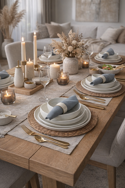 S|P Collection Servetring 5cm wit/goud Centro - set/4