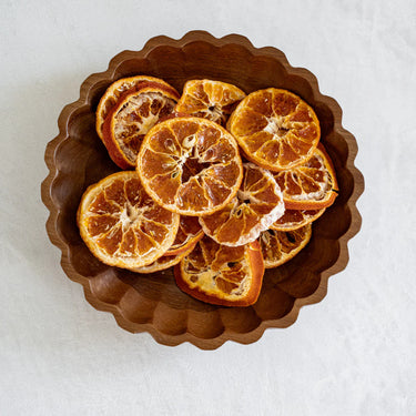 ZH Acacia houten serveerschaal geribbeld | 20 cm