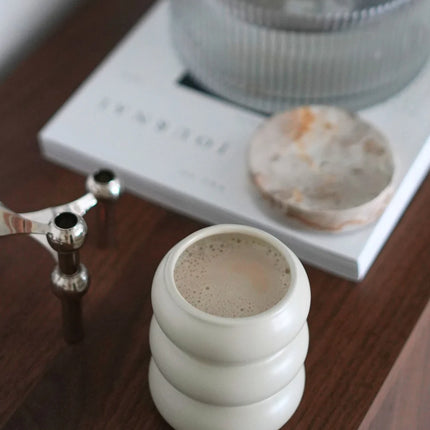 ZH Bobble keramieken Mok Beige | 2 Delig