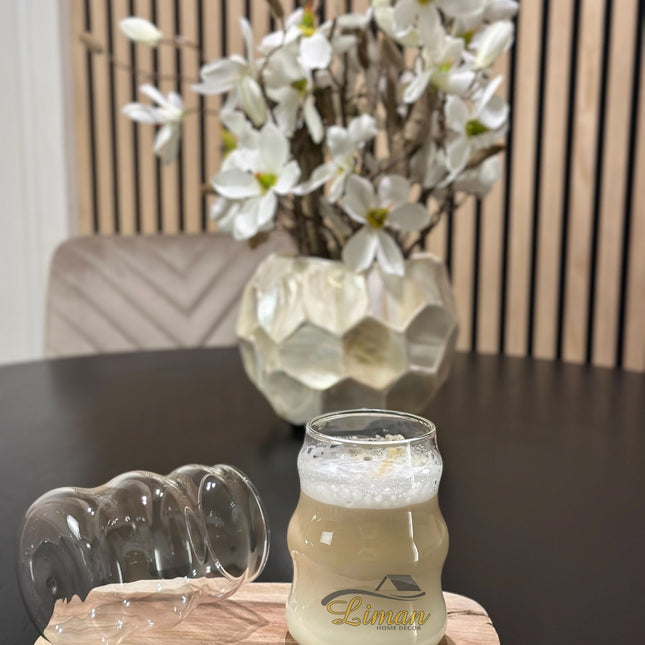 ZH Ribbed 2 delige Borosilikatglas 550 ml