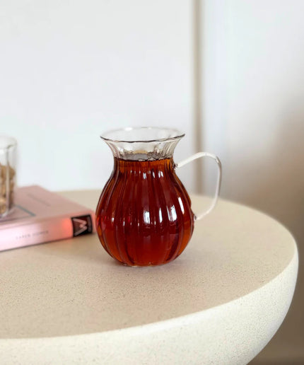 ZH Ribbled Tombik Borosilikat Theeglazen 6 Delig 175 ml