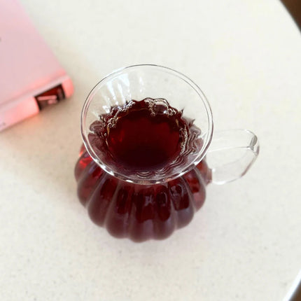 ZH Ribbled Tombik Borosilikat Theeglazen 6 Delig 175 ml